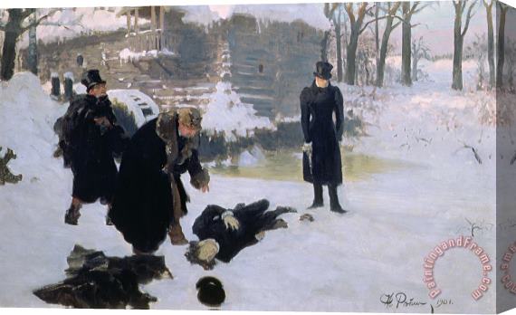 Ilya Efimovich Repin The Duel Stretched Canvas Print / Canvas Art