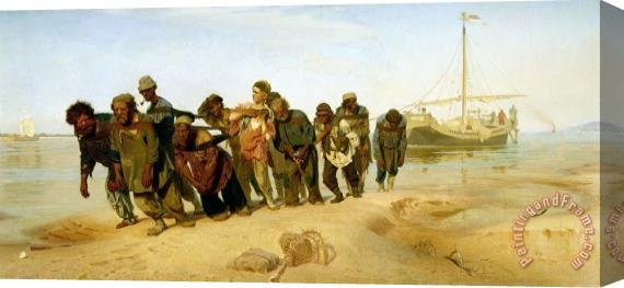 Ilya Repin The Boatmen on The Volga Stretched Canvas Print / Canvas Art