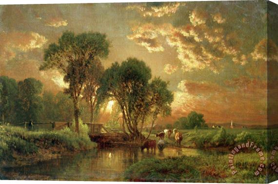 Inness Medfield Massachusetts Stretched Canvas Painting / Canvas Art