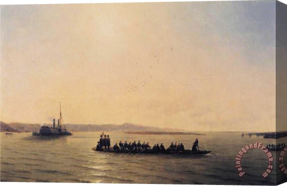 Ivan Constantinovich Aivazovsky Alexander II Crossing The Danube Stretched Canvas Print / Canvas Art