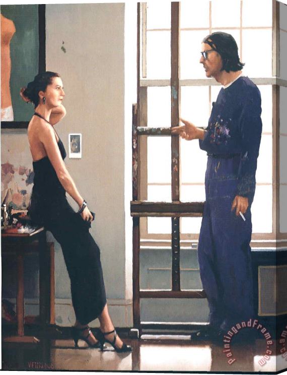 Jack Vettriano Artist And Model Stretched Canvas Painting / Canvas Art