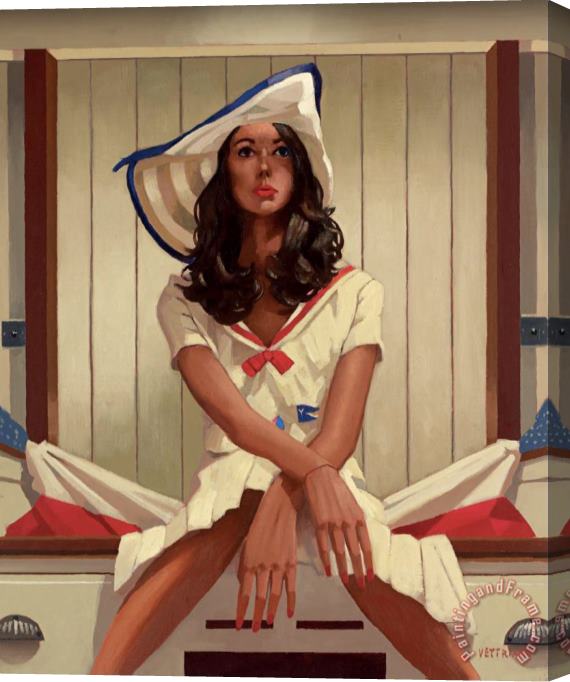 Jack Vettriano Below Deck, 2009 Stretched Canvas Painting / Canvas Art