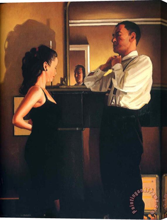 Jack Vettriano Between Darkness And Dawn Stretched Canvas Painting / Canvas Art