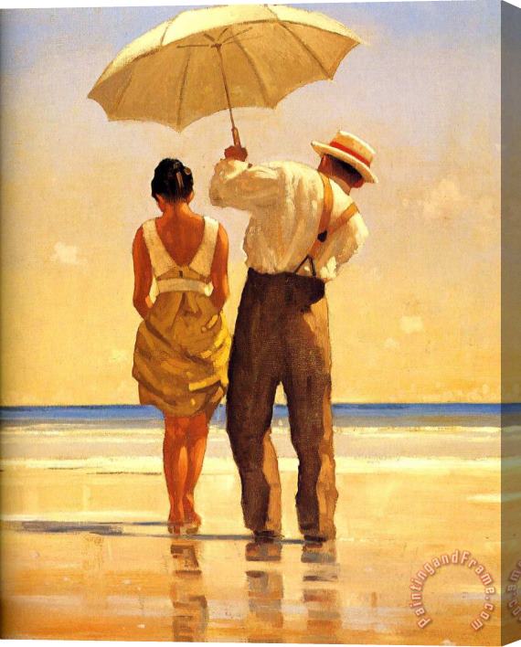 Jack Vettriano Mad Dogs Detail Stretched Canvas Print / Canvas Art