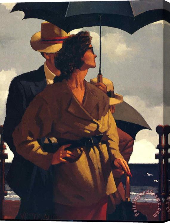 Jack Vettriano Right Time Right Place Stretched Canvas Print / Canvas Art