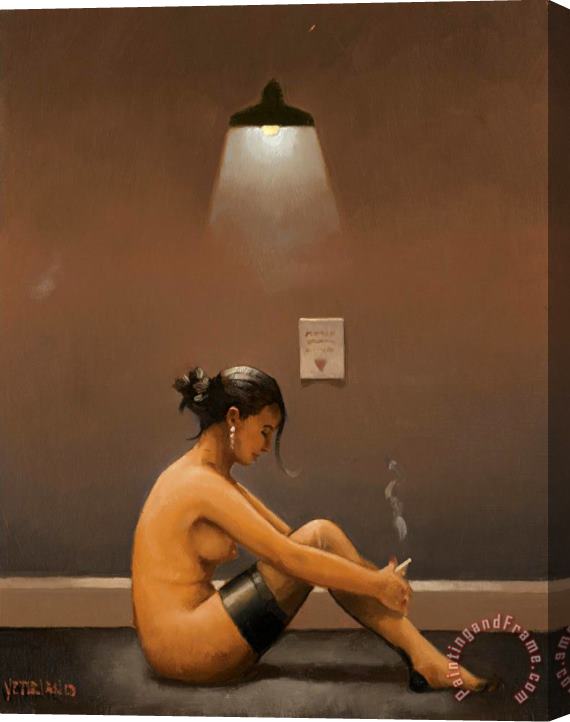 Jack Vettriano Seated Nude (study) Stretched Canvas Print / Canvas Art