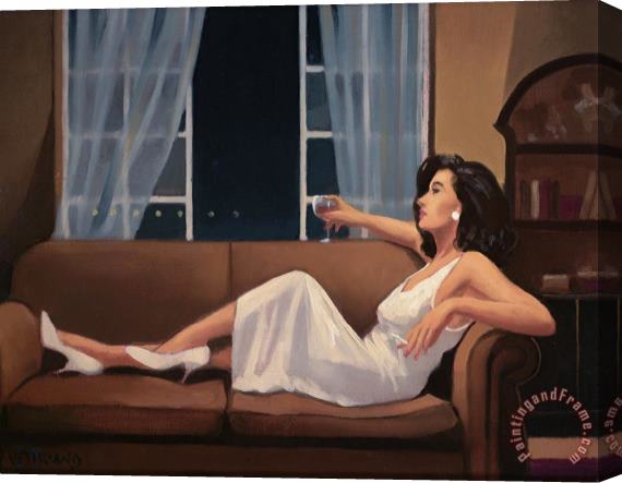 Jack Vettriano Study for Model Reclining, 1996 Stretched Canvas Print / Canvas Art