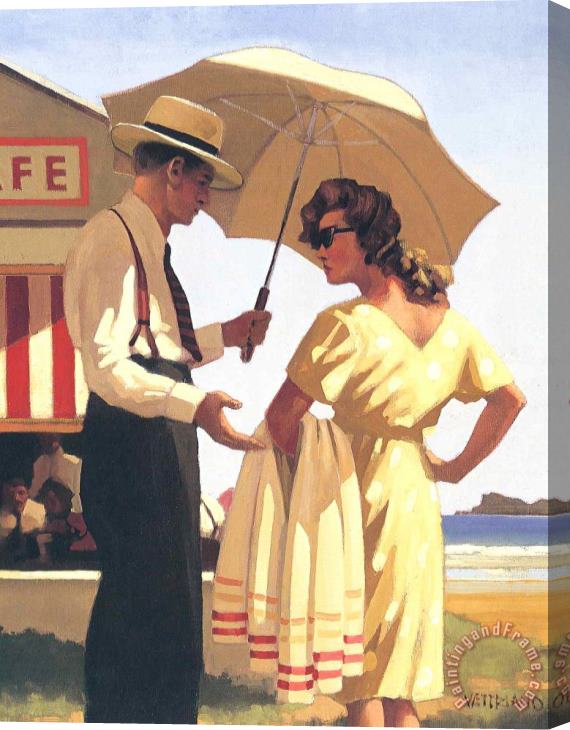 Jack Vettriano The Direct Approach Stretched Canvas Print / Canvas Art