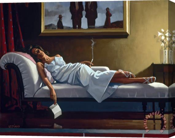 Jack Vettriano The Letter Stretched Canvas Print / Canvas Art