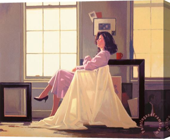 Jack Vettriano Winter Light And Lavender Stretched Canvas Painting / Canvas Art