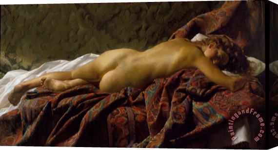 Jacob Collins Reclining Nude Stretched Canvas Print / Canvas Art