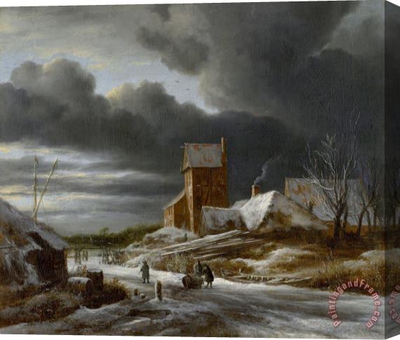 Jacob Isaacksz. Van Ruisdael Winter Landscape Stretched Canvas Print / Canvas Art