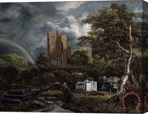 Jacob Isaaksz Ruisdael The Jewish Cemetery Stretched Canvas Print / Canvas Art
