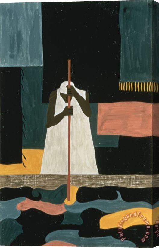 Jacob Lawrence The Migration Series, Panel No. 57: The Female Workers Were The Last to Arrive North Stretched Canvas Painting / Canvas Art