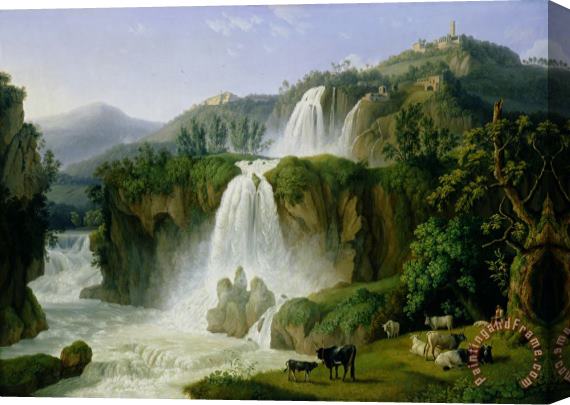 Jacob Philippe Hackert The Waterfall at Tivoli Stretched Canvas Print / Canvas Art