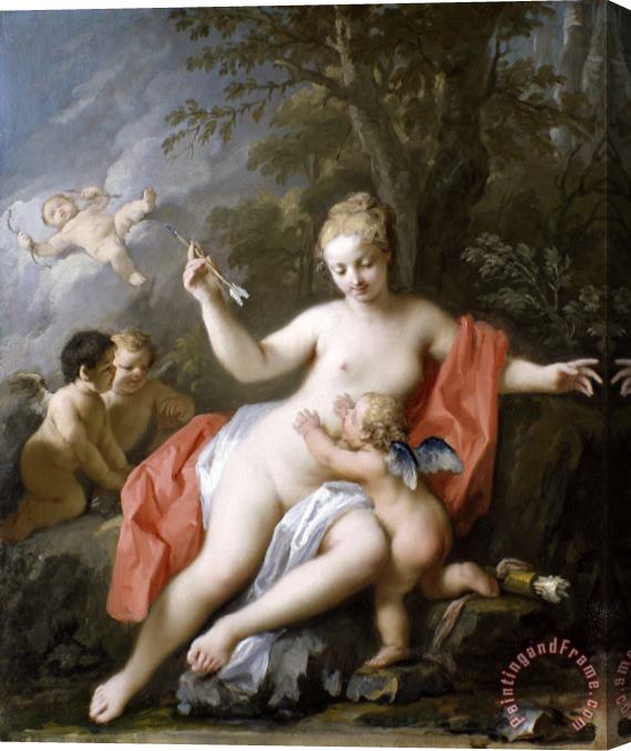 Jacopo Amigoni Venus Disarming Cupid Stretched Canvas Print / Canvas Art