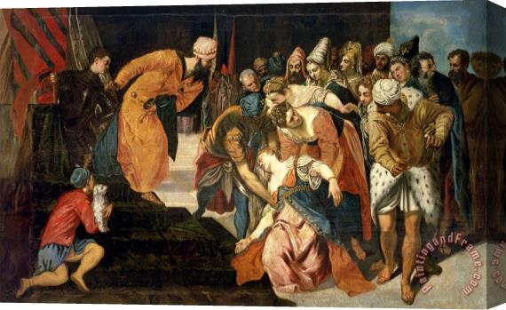 Jacopo Robusti Tintoretto Esther Before Ahasuerus Stretched Canvas Print / Canvas Art