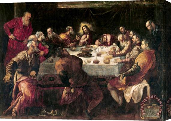 Jacopo Robusti Tintoretto The Last Supper Stretched Canvas Print / Canvas Art