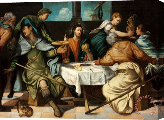 Jacopo Robusti Tintoretto The Supper at Emmaus Stretched Canvas Painting / Canvas Art