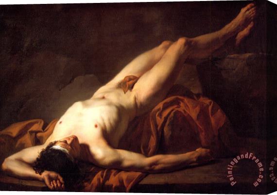 Jacques Louis David Male Nude Known As Hector Stretched Canvas Painting / Canvas Art