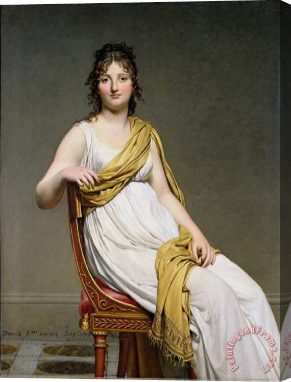 Jacques Louis David Portrait of Madame Raymond De Verninac (1780 1827) Stretched Canvas Painting / Canvas Art
