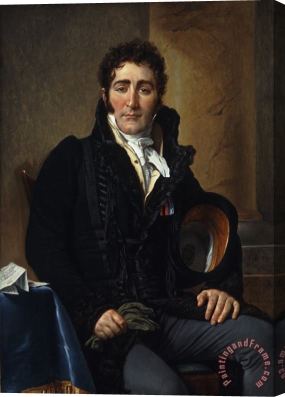Jacques Louis David Portrait of The Comte De Turenne Stretched Canvas Print / Canvas Art