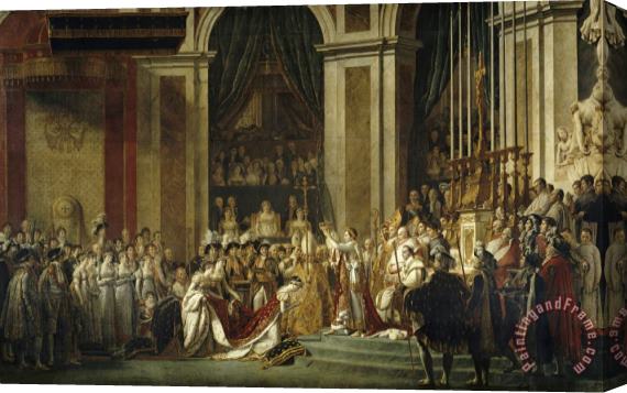 Jacques Louis David Sacre De L'empereur Napoleon Et Couronnement De L'imperatrice Josephine a Notre Dame, Le 2 Decembre 1804 Stretched Canvas Print / Canvas Art