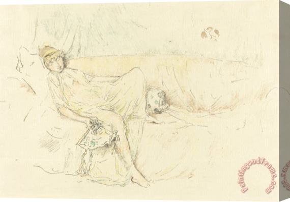James Abbott McNeill Whistler Draped Figure Reclining Stretched Canvas Print / Canvas Art