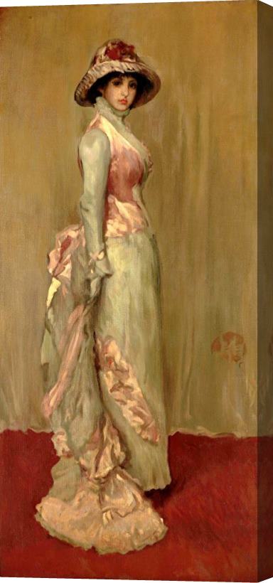 James Abbott McNeill Whistler Harmony in Pink And Gray Lady Meux Stretched Canvas Painting / Canvas Art