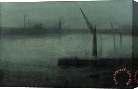 James Abbott McNeill Whistler Nocturne Blue And Silver鈥攂attersea Reach Stretched Canvas Painting / Canvas Art