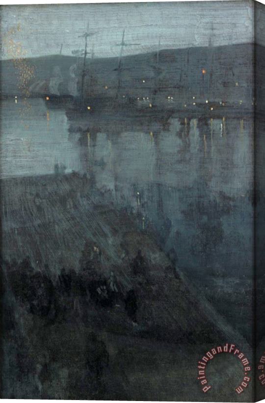 James Abbott McNeill Whistler Nocturne in Blue And Gold Valparaiso Stretched Canvas Print / Canvas Art