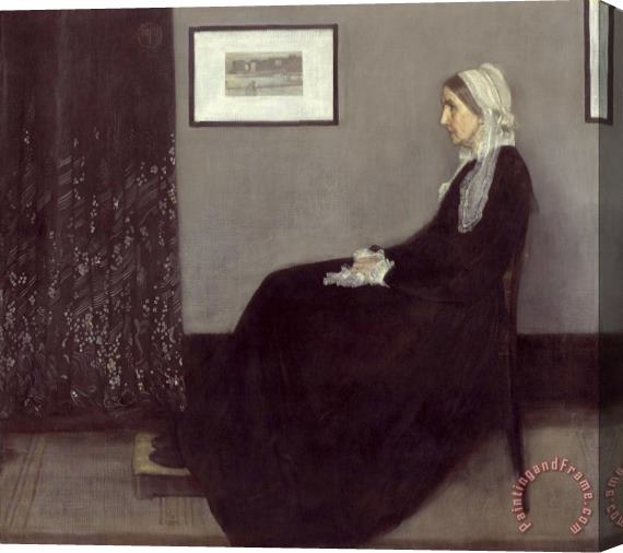 James Abbott McNeill Whistler Portrait of The Artist's Mother Stretched Canvas Print / Canvas Art