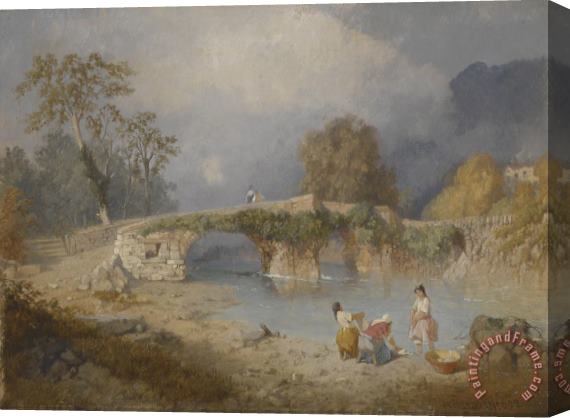 James Baker Pyne Clearing up for Fine Weather Beddgelert North Wales 1867 Stretched Canvas Print / Canvas Art