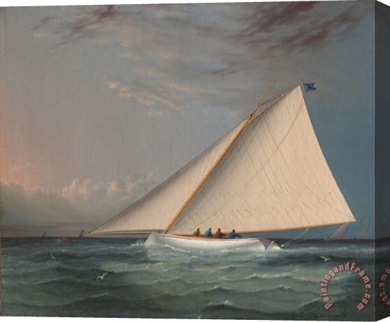 James Edward Buttersworth A Racing Yacht on The Great South Bay Stretched Canvas Painting / Canvas Art
