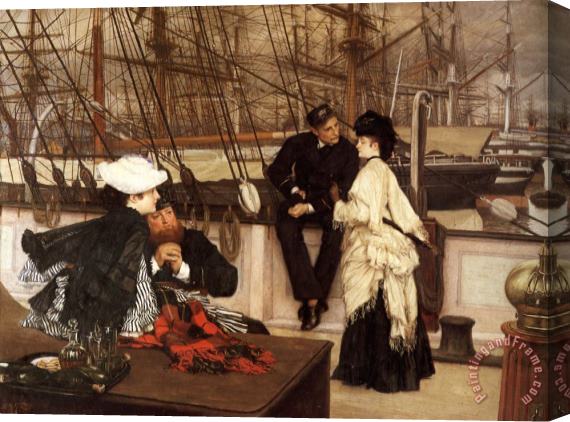 James Jacques Joseph Tissot The Captain And The Mate Stretched Canvas Painting / Canvas Art