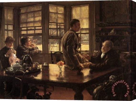 James Jacques Joseph Tissot The Prodigal Son in Modern Life The Departure Stretched Canvas Painting / Canvas Art