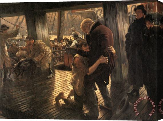 James Jacques Joseph Tissot The Prodigal Son in Modern Life The Return Stretched Canvas Painting / Canvas Art