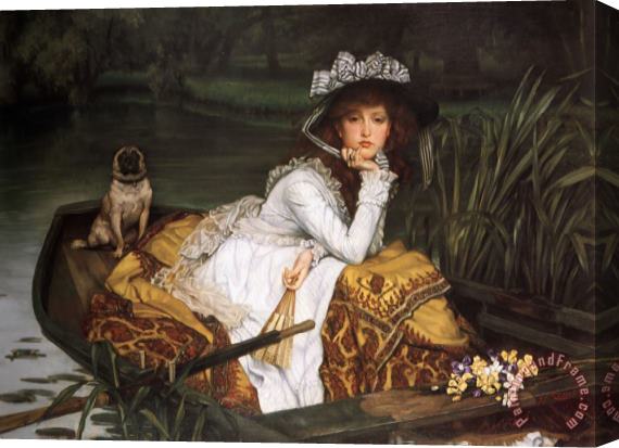 James Jacques Joseph Tissot Young Lady in a Boat Stretched Canvas Painting / Canvas Art