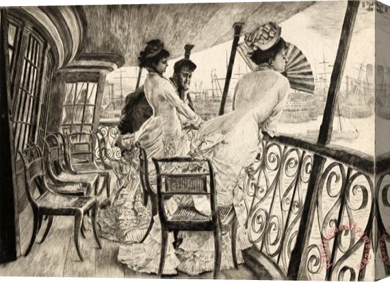James Joseph Tissot The Gallery of H.m.s. Calcutta (souvenir of a Ball on Shipboard) Stretched Canvas Painting / Canvas Art