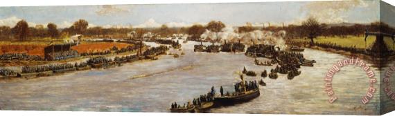 James Macbeth The Oxford And Cambridge Boat Race Stretched Canvas Painting / Canvas Art