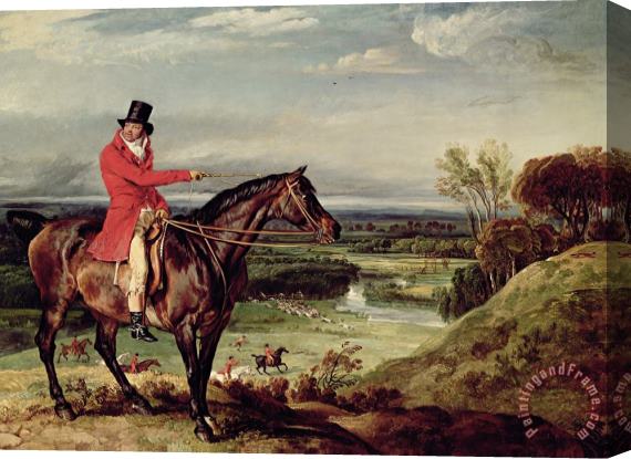 James Ward John Levett Hunting In The Park At Wychnor Stretched Canvas Painting / Canvas Art
