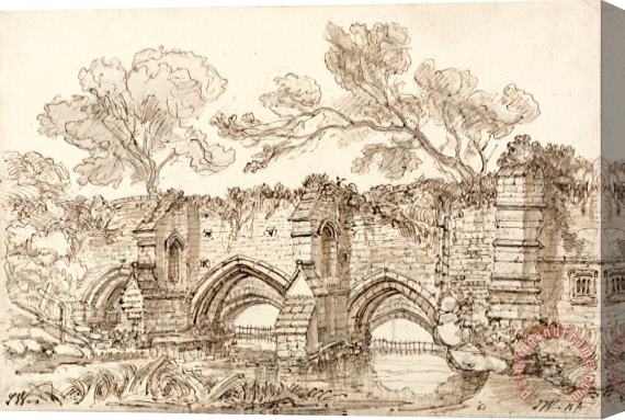 James Ward The Old Double Bridge, Bury St. Edmunds Stretched Canvas Painting / Canvas Art