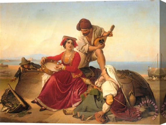 Jan Baptist Lodewyck Maes The Musicians Stretched Canvas Print / Canvas Art