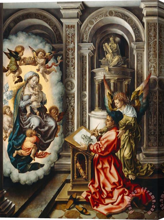 Jan Gossaert St. Luke Painting The Madonna Stretched Canvas Print / Canvas Art
