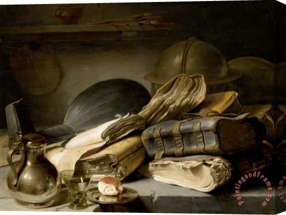 Jan Lievens Still Life with Books Stretched Canvas Print / Canvas Art