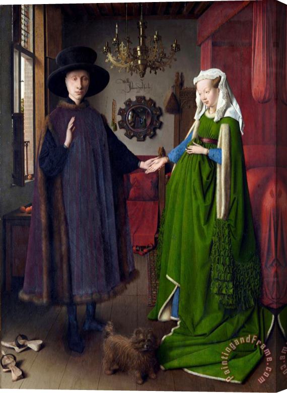 Jan van Eyck Giovanni Arnolfini And His Bride (the Arnolfini Marriage) Stretched Canvas Print / Canvas Art