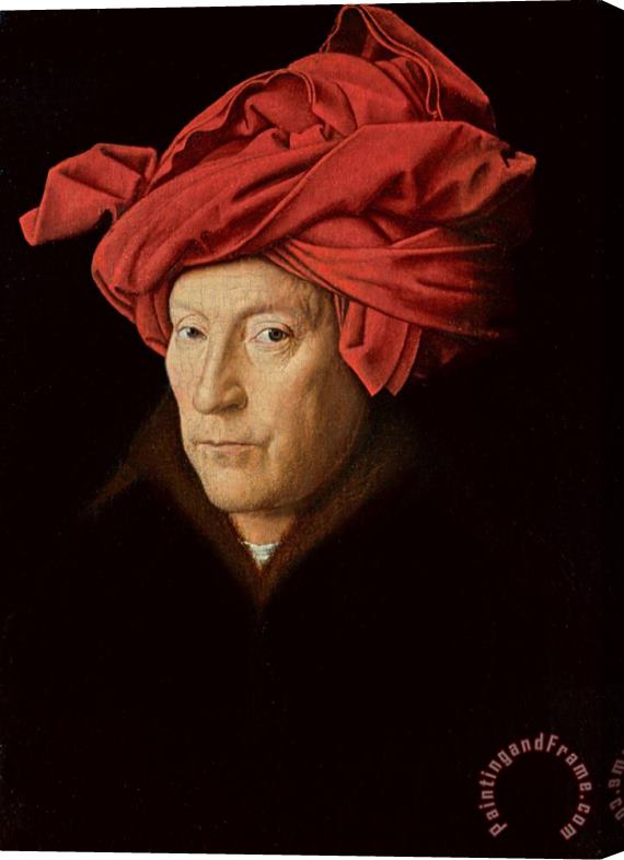 Jan Van Eyck Portrait of a Man Stretched Canvas Painting / Canvas Art