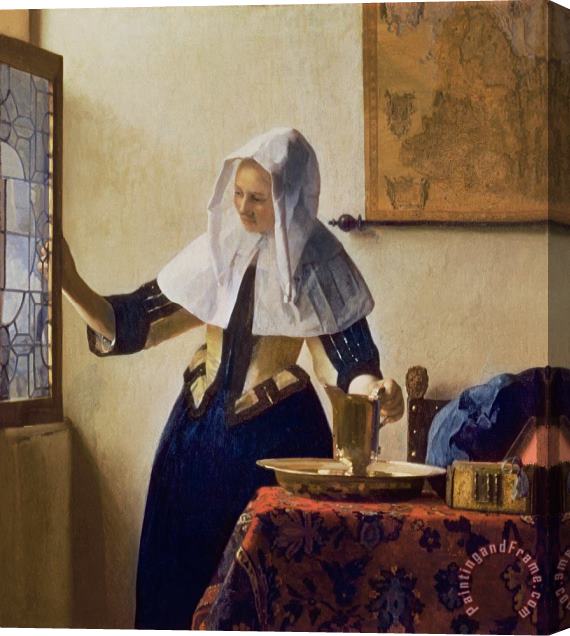 Jan Vermeer Young Woman with a Water Jug Stretched Canvas Painting / Canvas Art