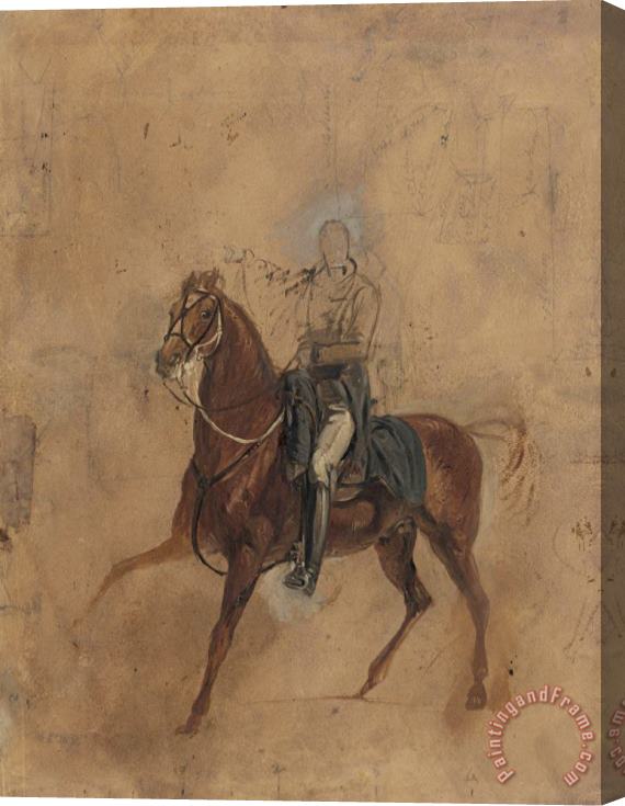 Jan Willem Pieneman Portrait Study of Copenhagen, The Duke of Wellington's Horse Stretched Canvas Painting / Canvas Art