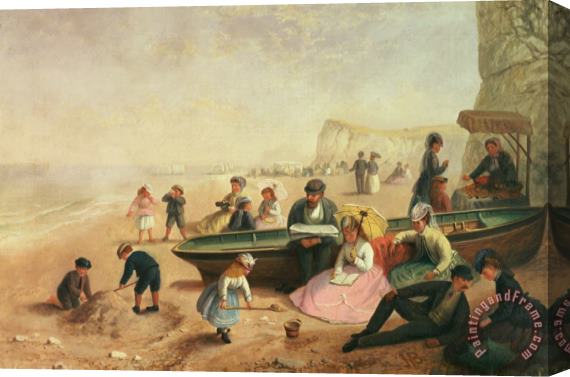 Jane Maria Bowkett A Seaside Scene Stretched Canvas Painting / Canvas Art